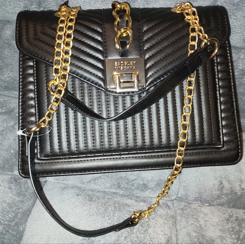 Badgley Mishka Black Quilting Crossbody